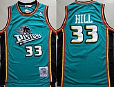 Pistons 33 Grant Hill Teal 1998 99 Hardwood Classics Stitched NBA Jersey,baseball caps,new era cap wholesale,wholesale hats